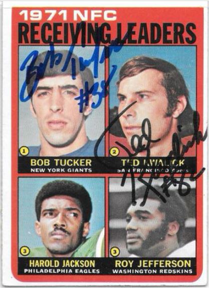 Bob Tucker / Ted Kwalik - 1971 NFC Receiving Leaders