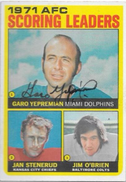 Garo Yepremian - 1971 AFC Scoring Leaders