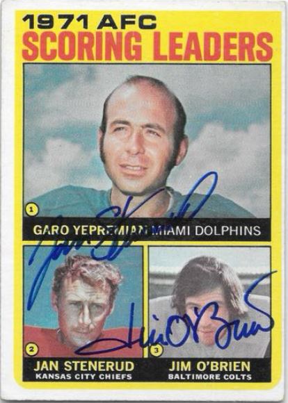 Jan Stenerud / Jim Obrien - 1971 AFC Scoring Leaders