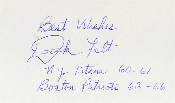 Dick Felt - New York Titans