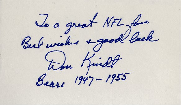 Don Kindt - Chicago Bears