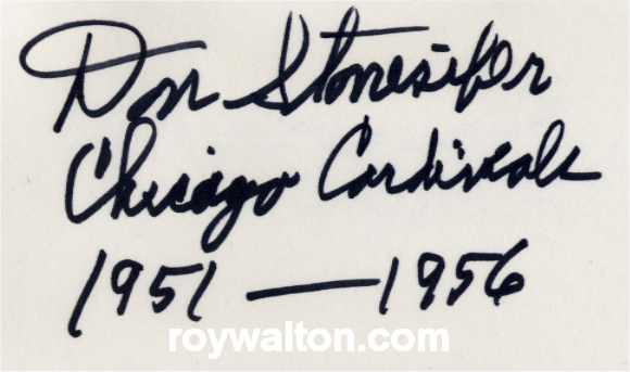 Don Stonesifer - Chicago Cardinals