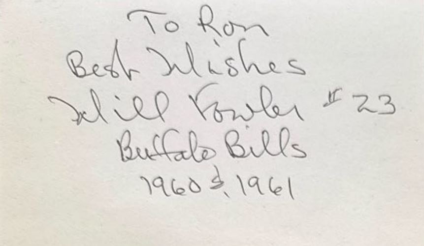 Willmer Fowler - Buffalo Bills