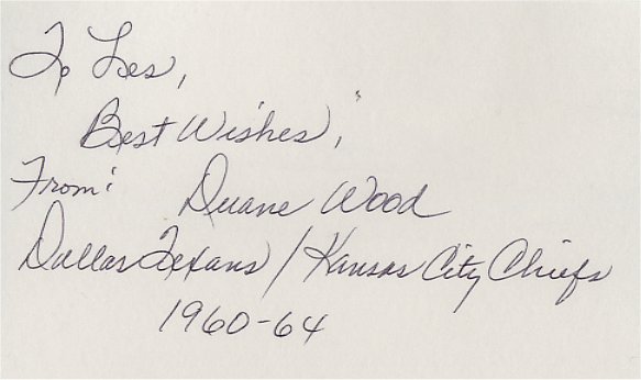 Duane Wood - Dallas Texans