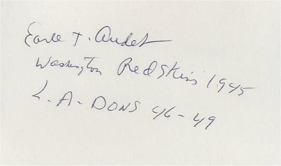 Earl Audet - Washington Redskins