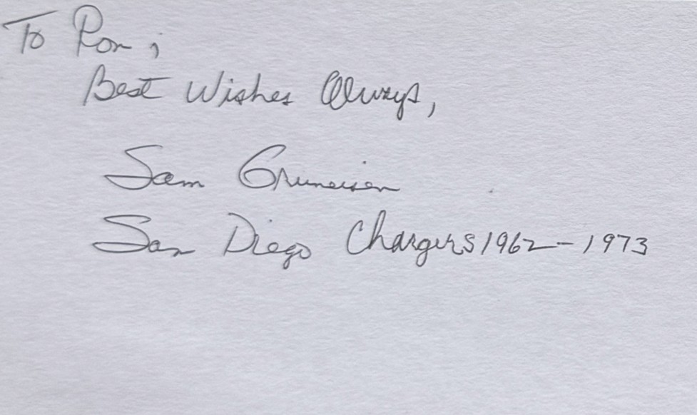 Sam Gruneisen - San Diego Chargers