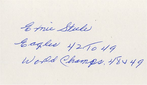 Ernie Steele - Philadelphia Eagles