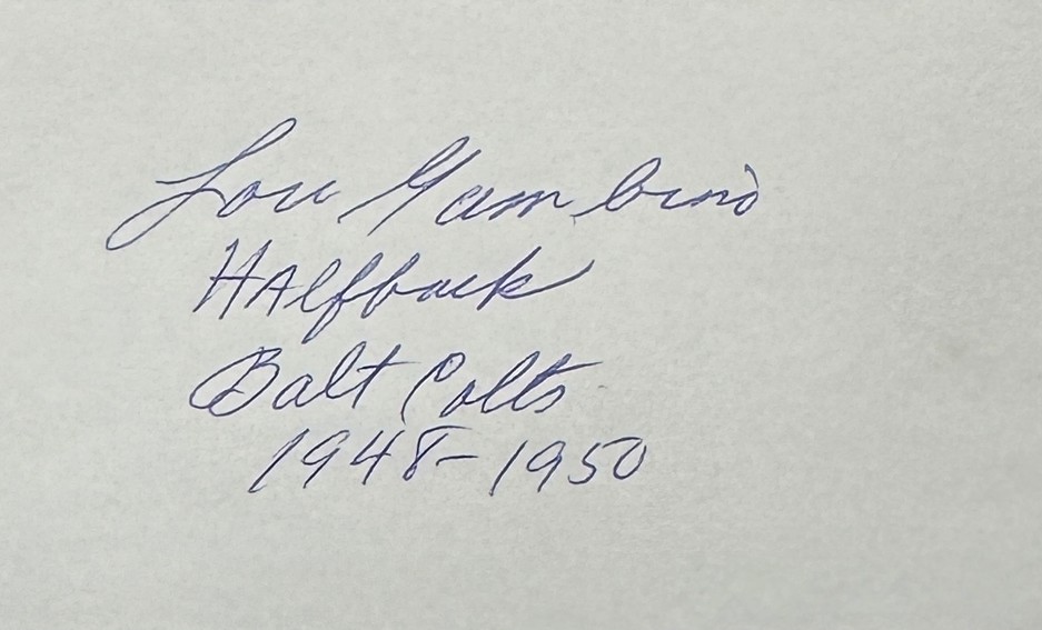 Lou Gambino - Baltimore Colts