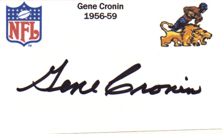 Gene Cronin - Detroit Lions
