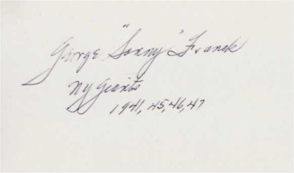 George Franck - New York Giants