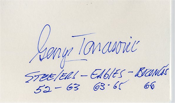 George Tarasovic - Pittsburgh Steelers