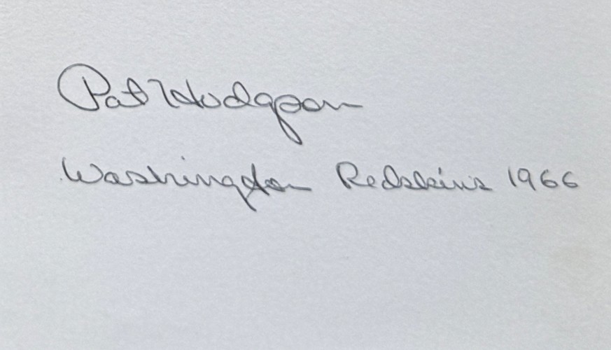 Pat Hodgson - Washington Redskins