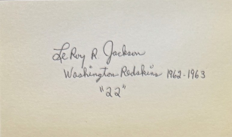 LeRoy Jackson - Washington Redskins