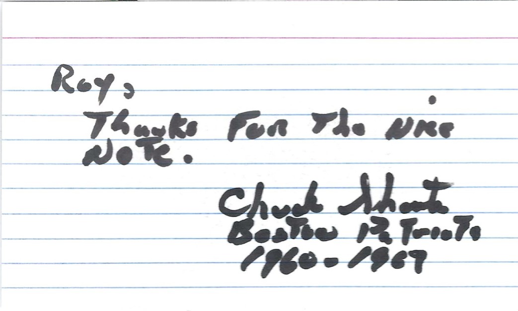 Chuck Shonta - Boston Patriots