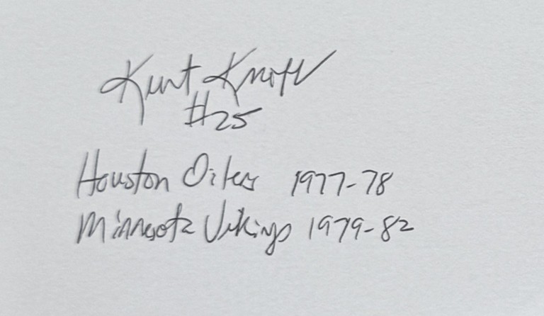 Kurt Knoff - Houston Oilers