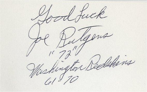 Joe Rutgens - Washington Redskins