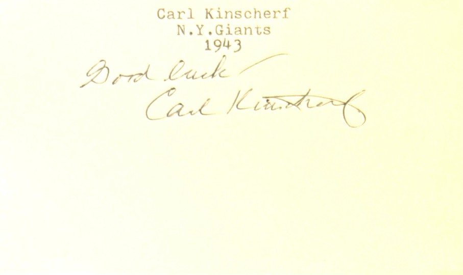 Carl Kinscherf - New York Giants