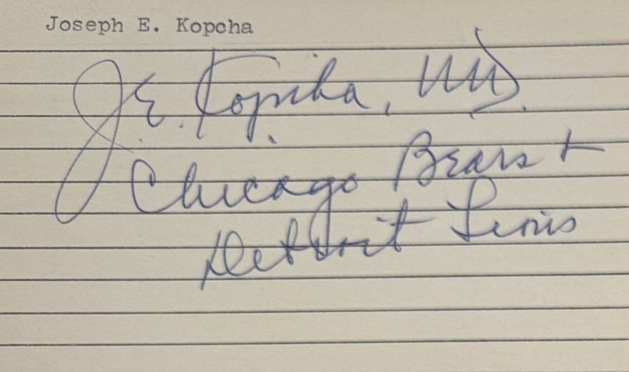 Joe Kopcha - Chicago Cardinals