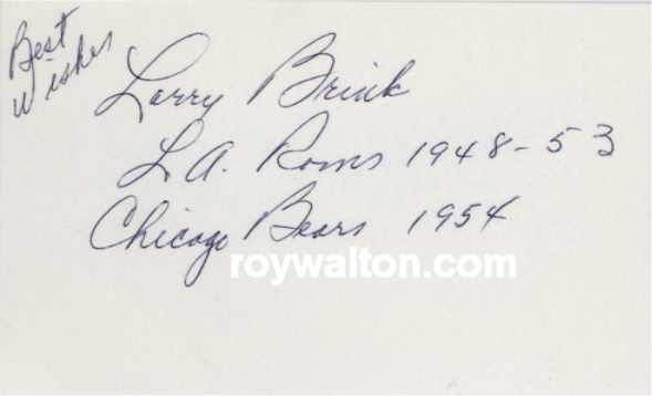 Larry Brink - Los Angeles Rams