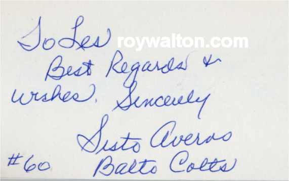 Sisto Averno - Baltimore Colts
