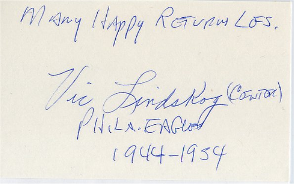 Vic Lindskog - Philadelphia Eagles