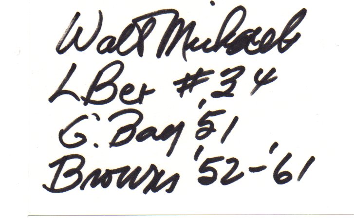 Walt Michaels - Green Bay Packers