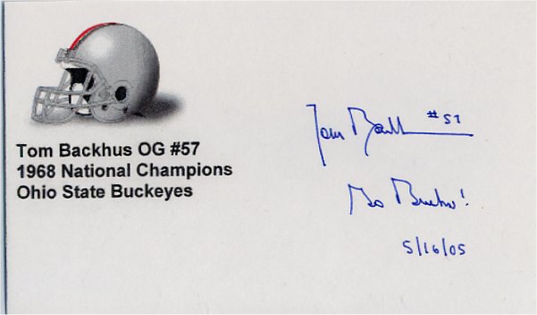 Tom Backhus - Ohio State Buckeyes