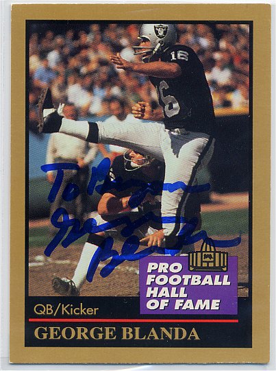 George Blanda HOF - Oakland Raiders