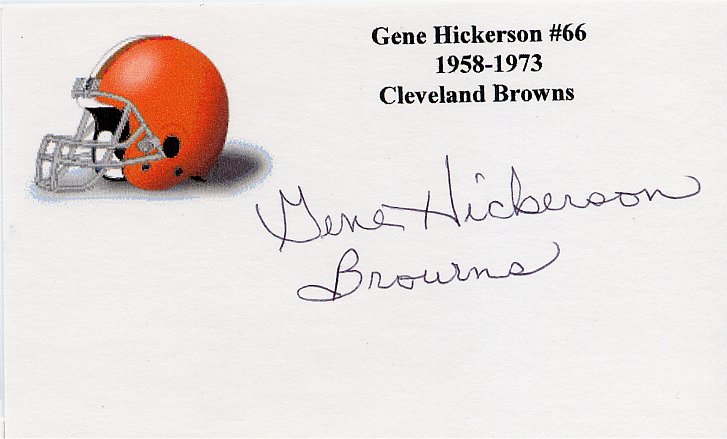 Gene Hickerson HOF - Cleveland Browns