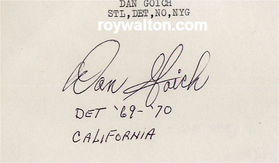 Dan Goich - Detroit Lions