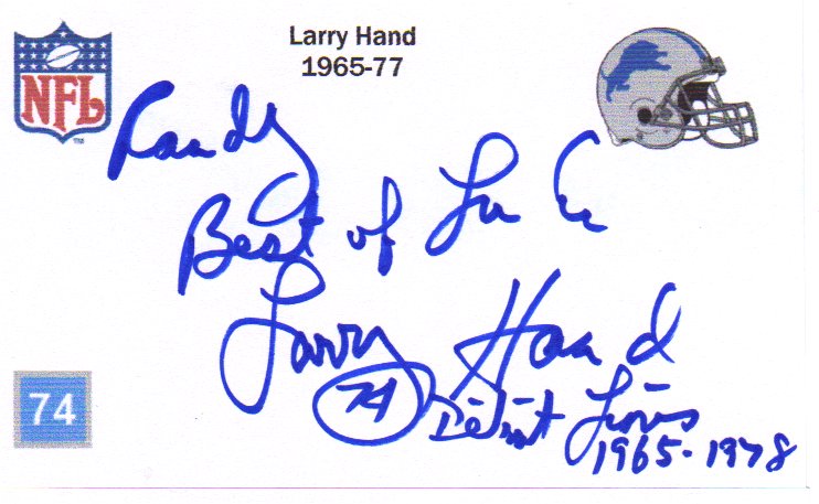 Larry Hand - Detroit Lions