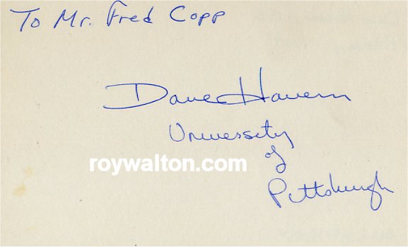 Dave Havern - Pittsburgh Panthers