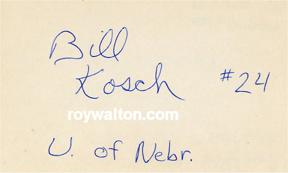 Bill Kosch - Nebraska Cornhuskers
