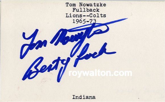 Tom Nowatzke - Detroit Lions