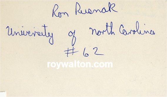 Ron Rusnak OG - North Carolina Tarheels