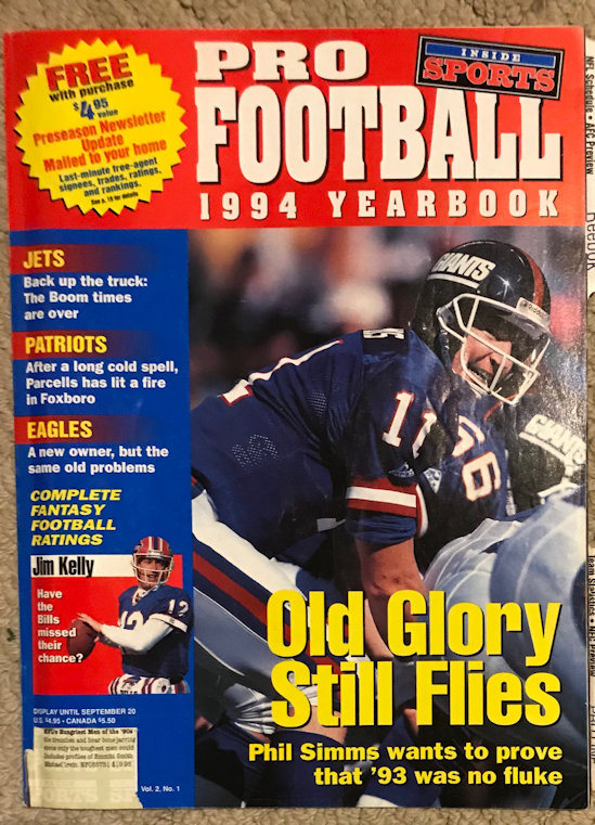 Pro Football Yearbook 1994 - Inside Sports