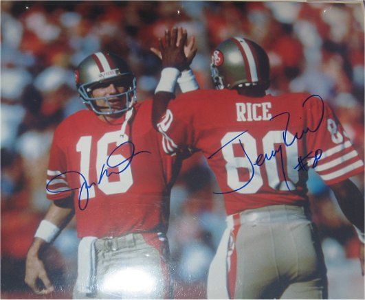Joe Montana & Jerry Rice (HOF) - San Francisco 49ers