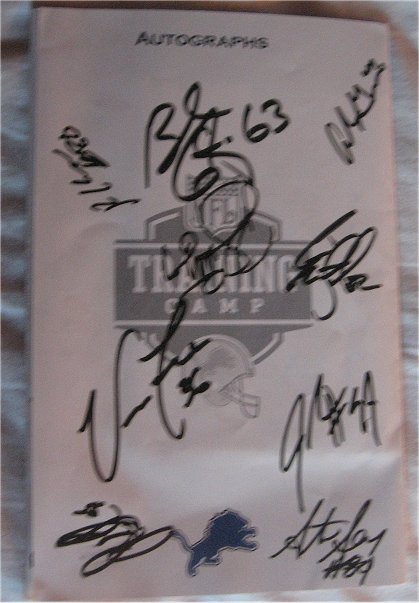 Nine Signatures - Detroit Lions