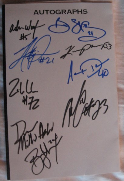 Nine Signatures - Detroit Lions