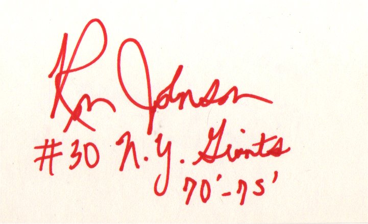 Ron Johnson - New York Giants