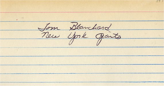 Tom Blanchard - New York Giants