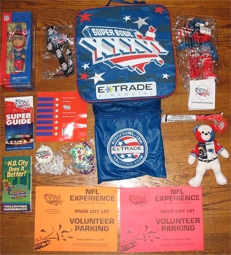 Stadium Issued w/ Contents - Super Bowl XXXVI