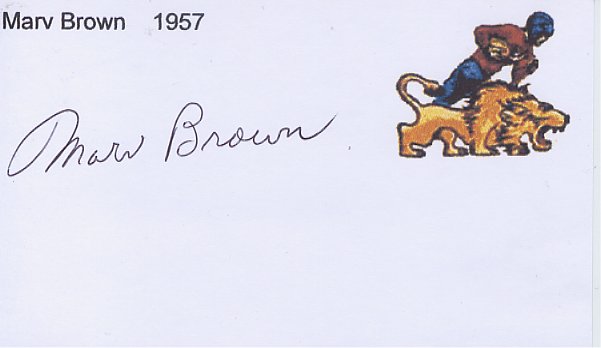 Marv Brown - Detroit Lions