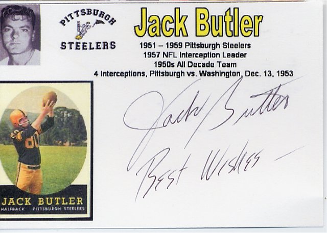 Jack Butler - Pittsburgh Steelers