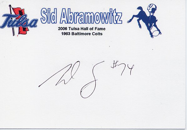 Sid Abramowitz - Baltimore Colts