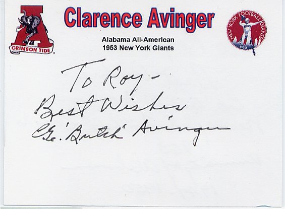 Butch Avinger - New York Giants