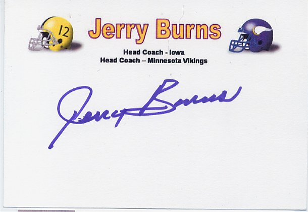 Jerry Burns Coach - Minnesota Vikings