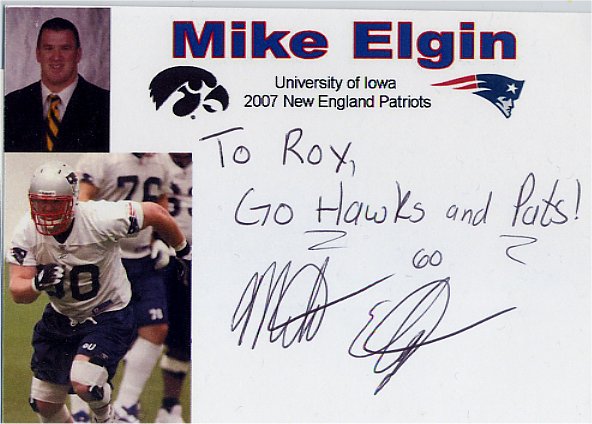 Mike Elgin - New England Patriots