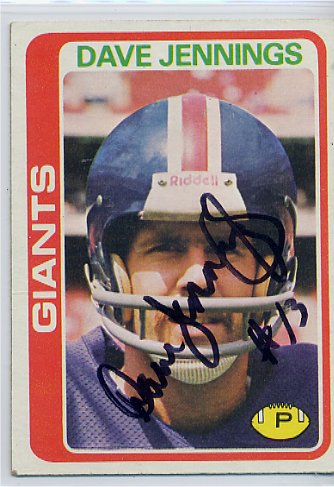 Dave Jennings - New York Giants
