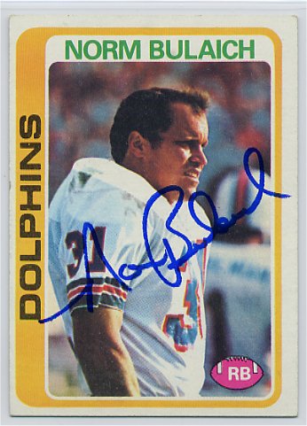 Norm Bulaich - Miami Dolphins